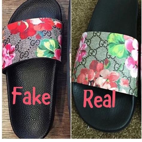 gucci slides real vs faek|Gucci real vs fake.